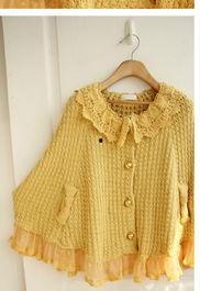 成人毛衣披风勾织视频